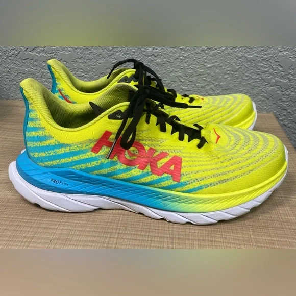 Hoka One One Mach 5 Womans Evening Primrose Scuba Blue 10B - Picture 3 of 8